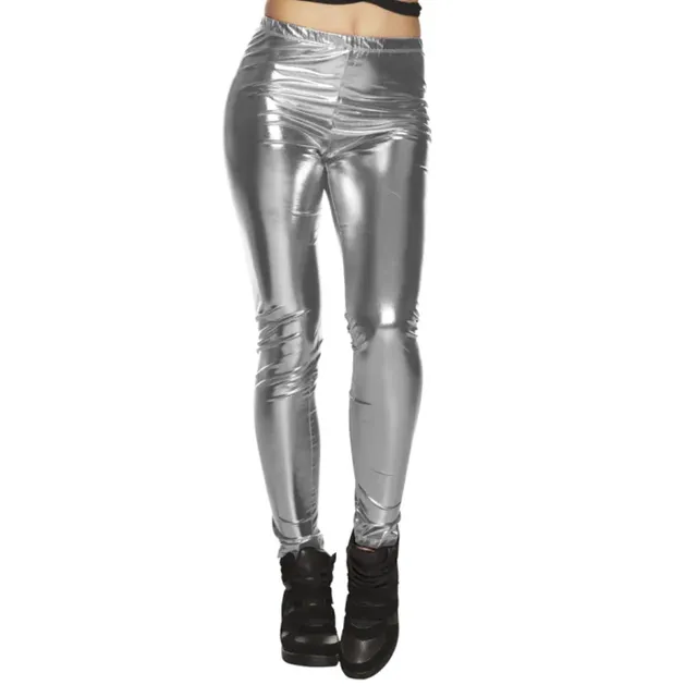 das-kost-mland-metallic-leggings-damen-silber-gr-l-xl-stretch image 1