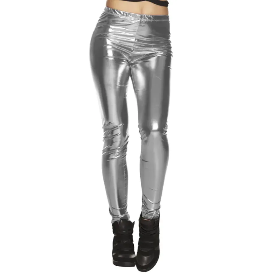 das-kost-mland-metallic-leggings-damen-silber-gr-l-xl-stretch image 1