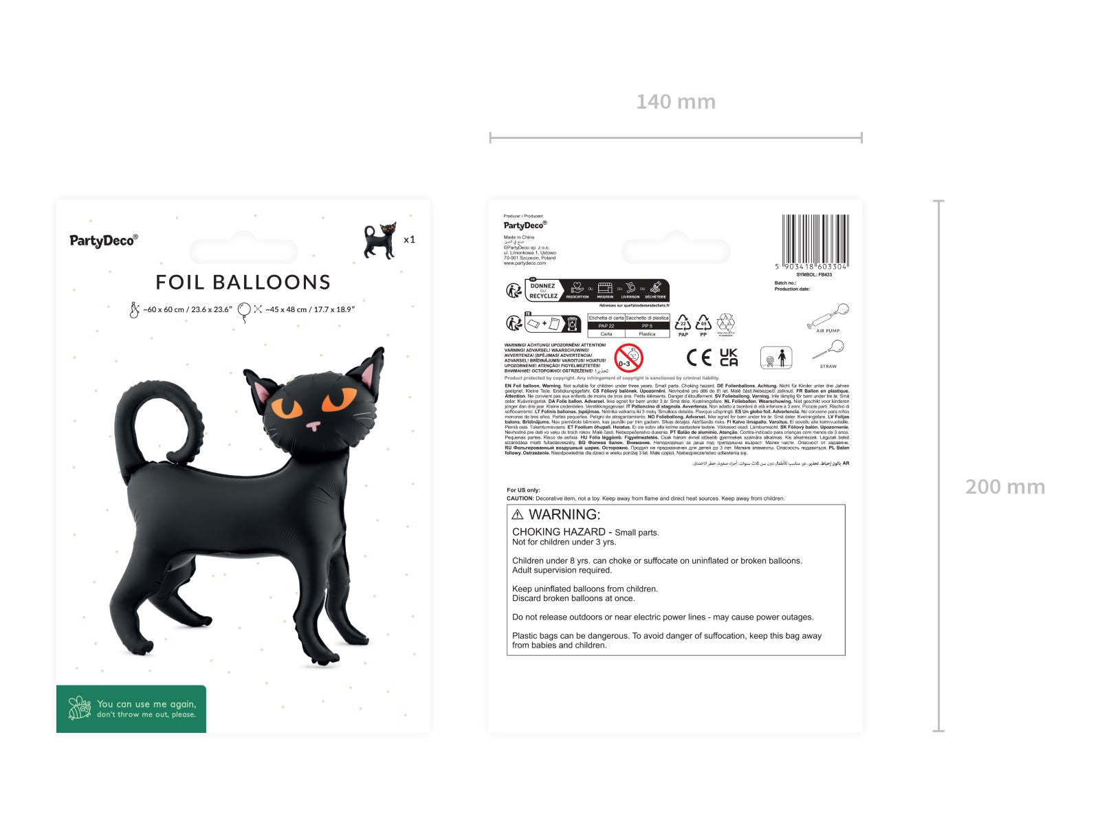 das-kost-mland-folienballon-schwarze-katze-stehend-45x48-cm-luft image 7
