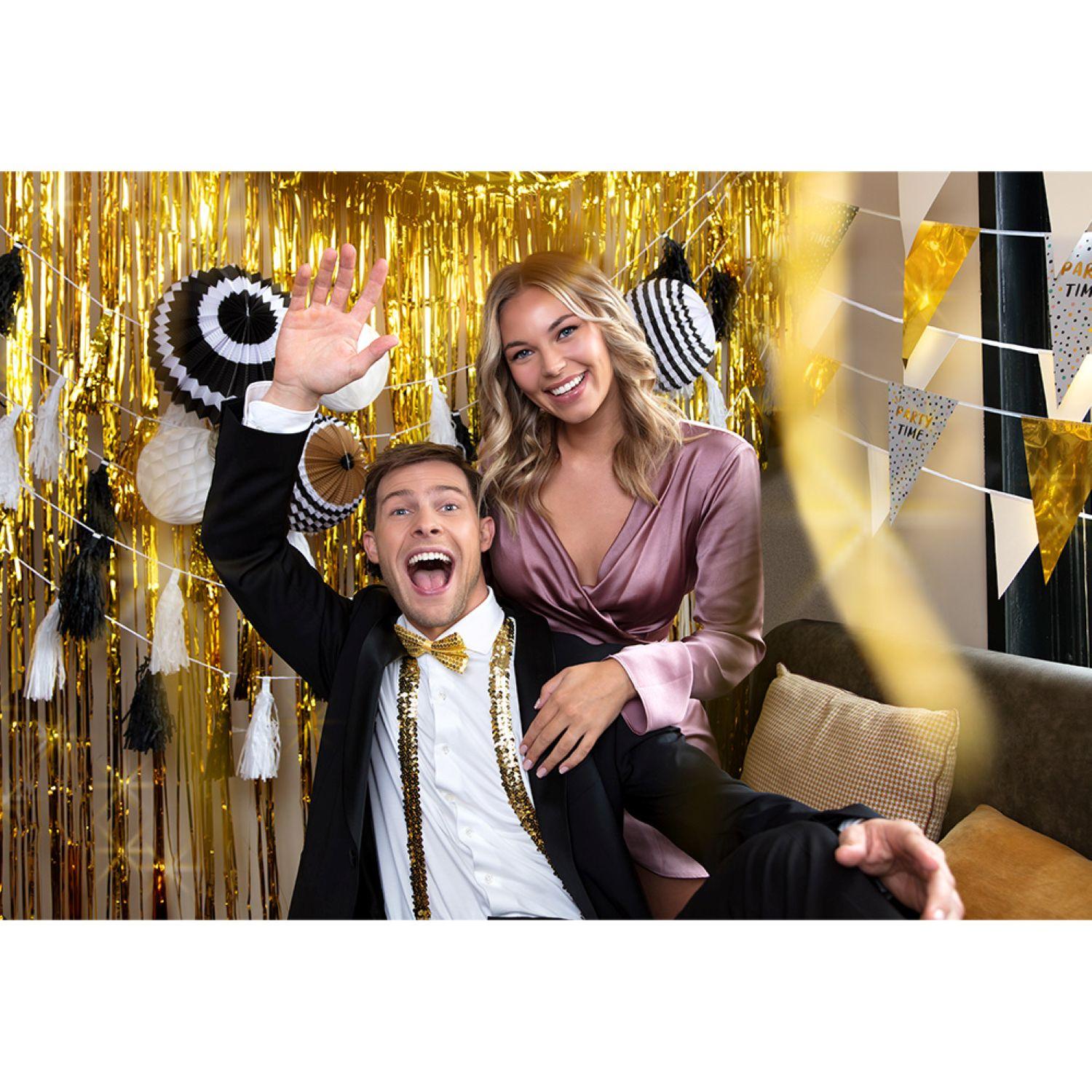 das-kost-mland-party-time-fransengirlande-300-cm-schwarz-gold image 4