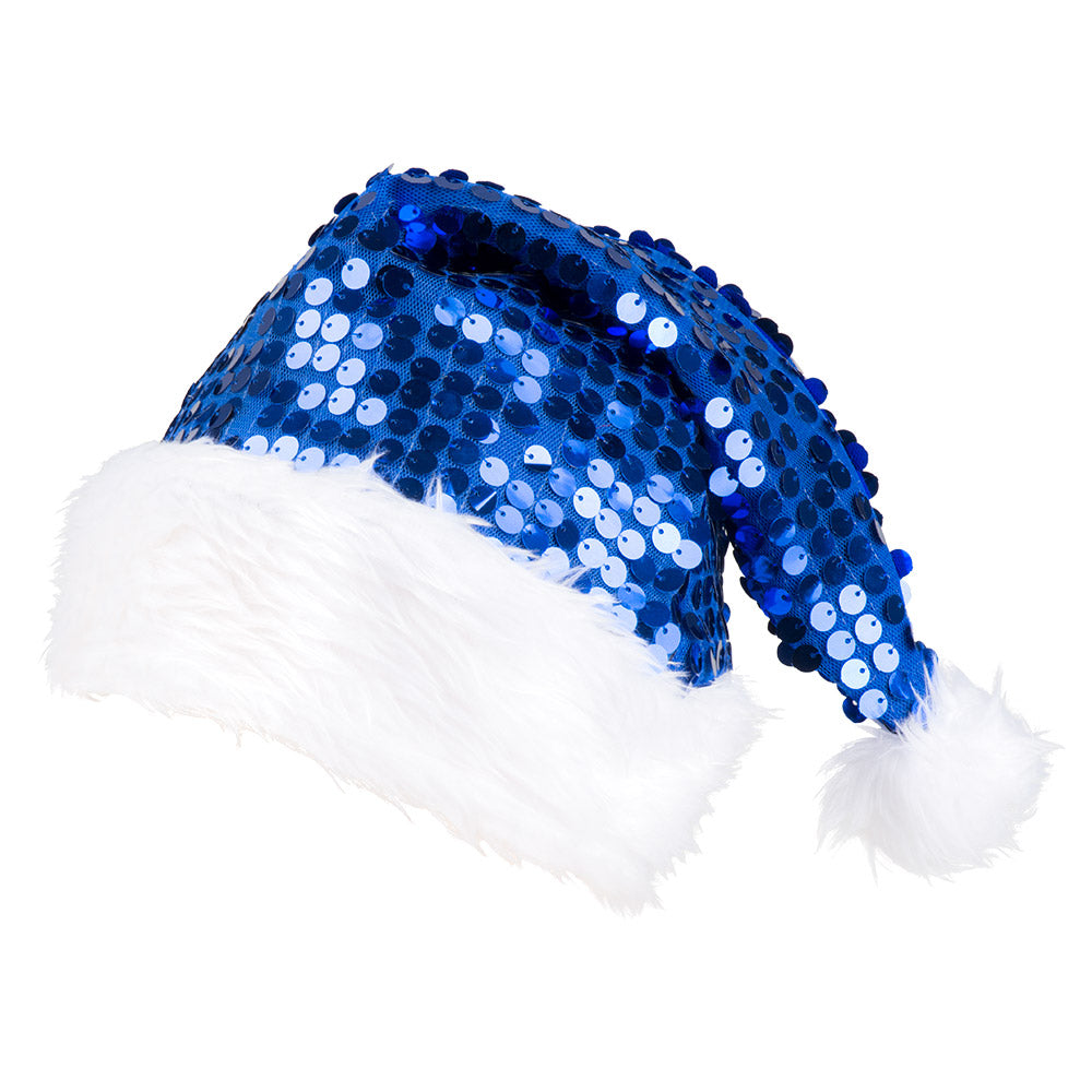 das-kost-mland-accessoires-weihnachtsm-tze-pailletten-dunkelblau image 2