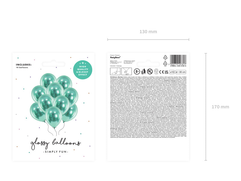 das-kost-mland-uni-glossy-luftballons-50er-30cm-gr-n image 2