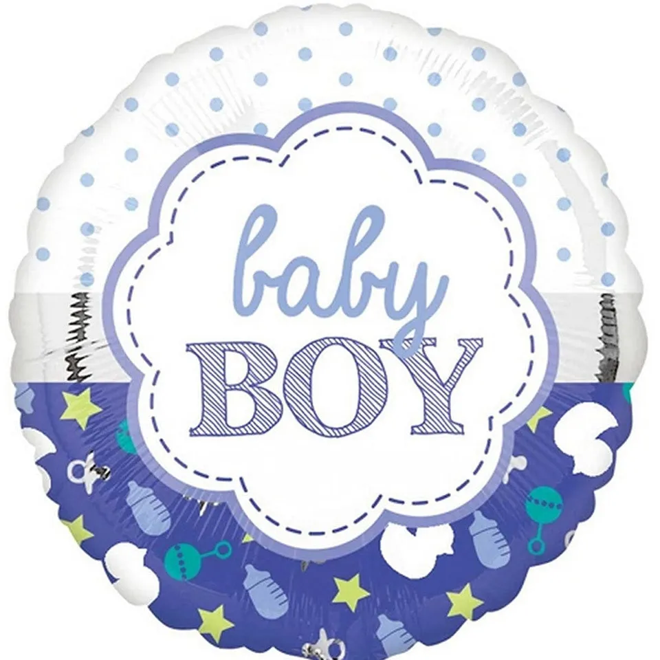 das-kost-mland-baby-boy-folienballon-blau-43-cm-geburt image 1