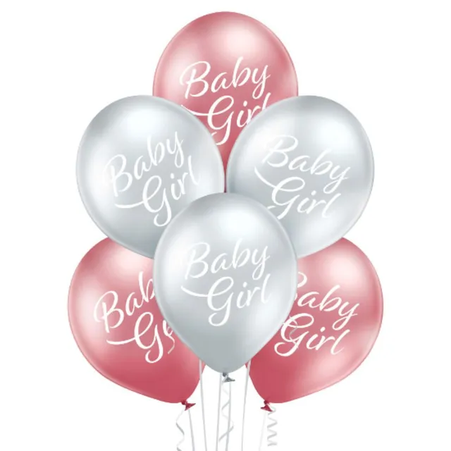das-kost-mland-dekorationen-baby-girl-luftballon-6-st-ck-pink-silber image 1