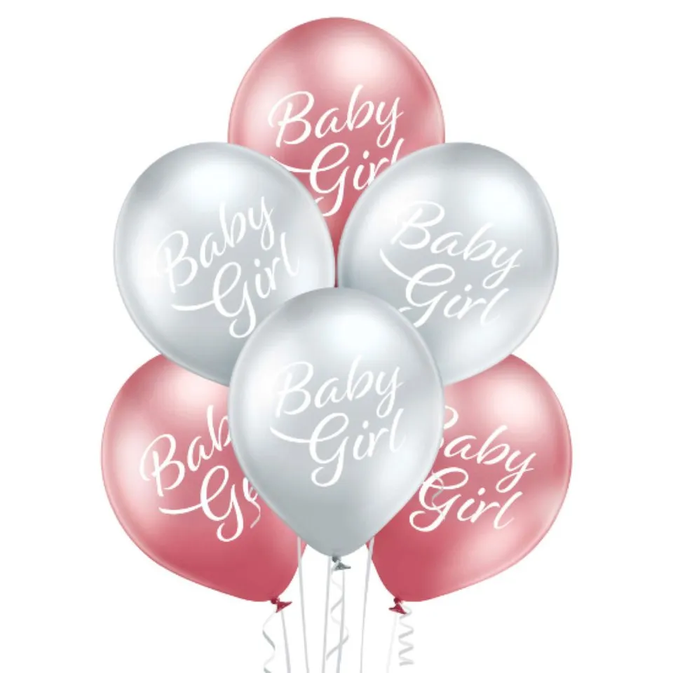 das-kost-mland-dekorationen-baby-girl-luftballon-6-st-ck-pink-silber image 1