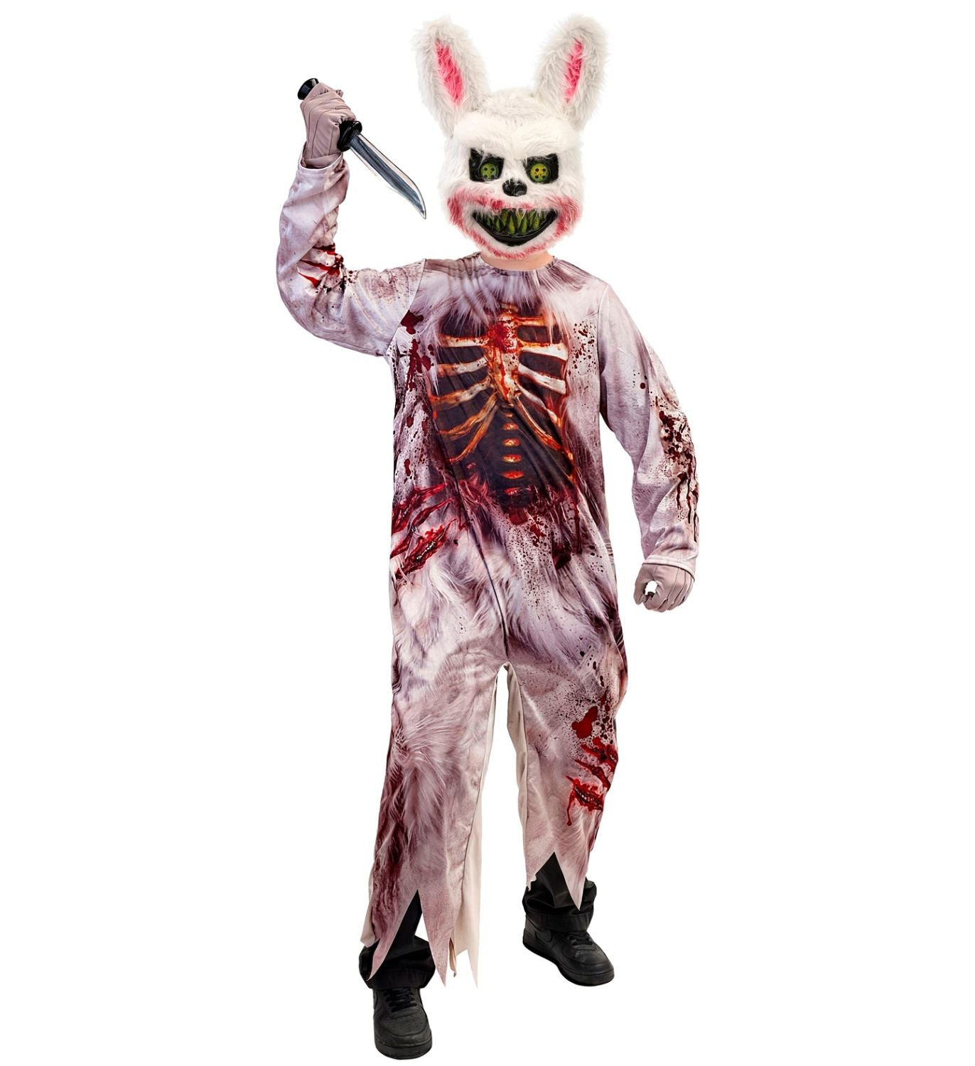 das-kost-mland-m-dchen-zombie-bunny-kost-m-overall-maske image 1