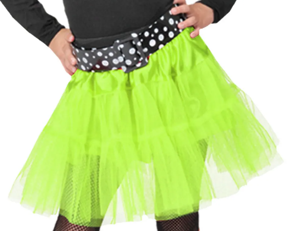 das-kost-mland-petticoat-m-dchen-neongr-n-30cm-t-ll image 1