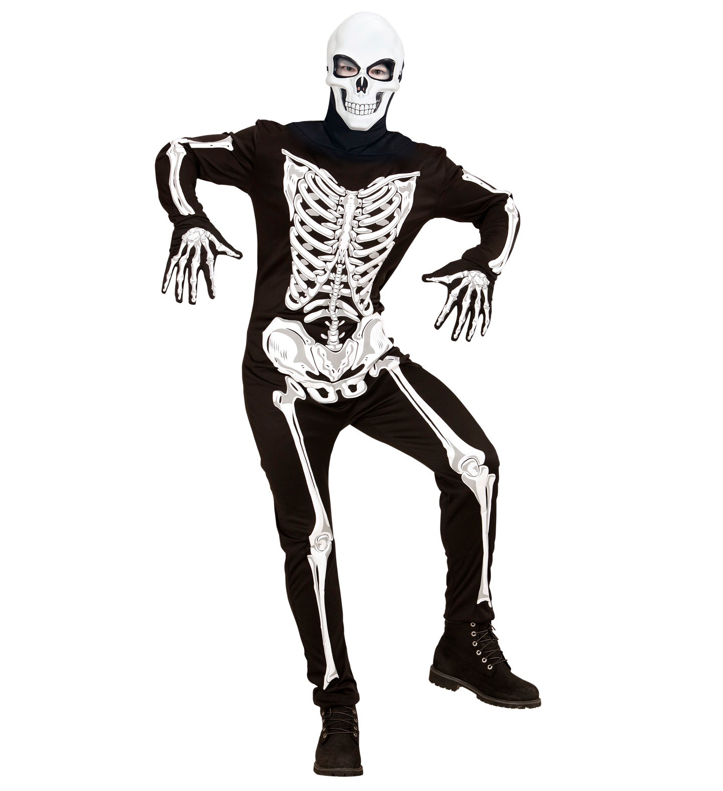 das-kost-mland-halloween-maske-totenkopf-wei-schwarz-gesichtsmaske image 4
