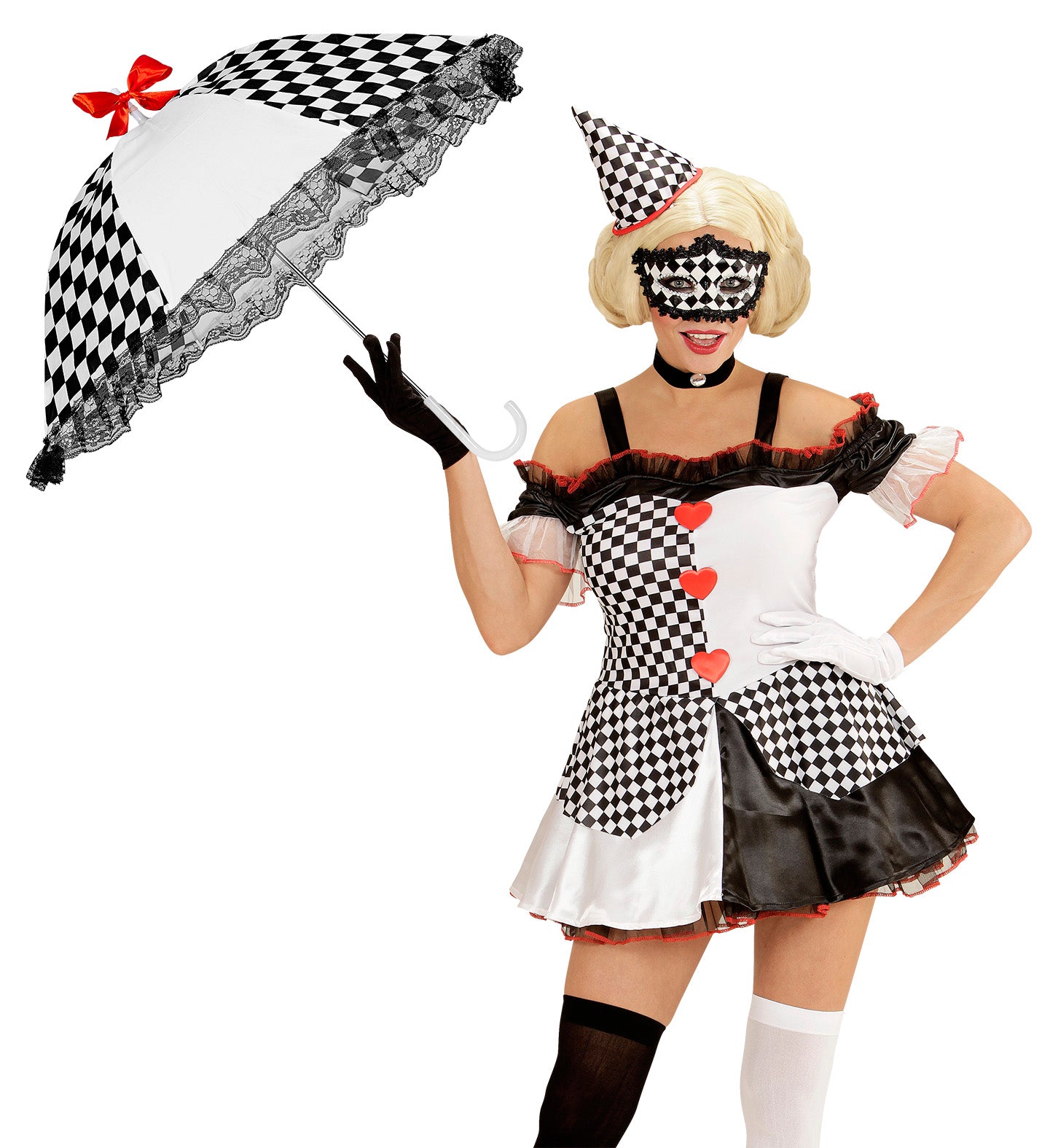 das-kost-mland-herren-zirkusschirm-schwarz-weiss-77-cm image 3