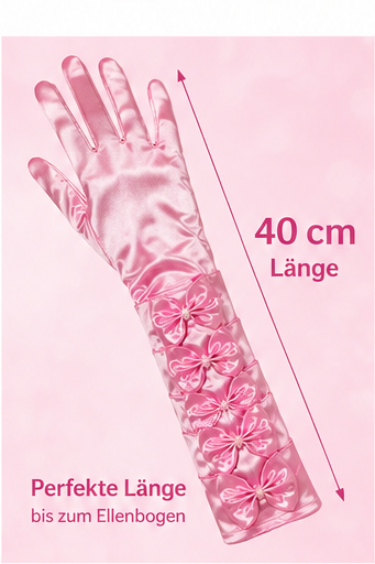 das-kost-mland-accessoires-damen-satin-handschuhe-rosa-schleifen image 4