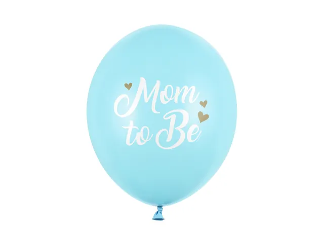 das-kost-mland-dekorationen-mom-to-be-luftballon-hellblau-6-stk image 1