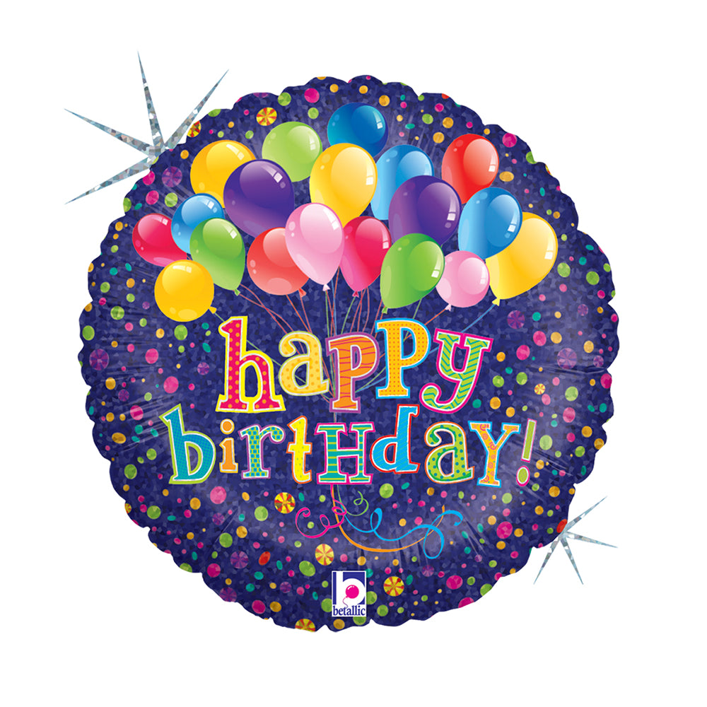 das-kost-mland-folienballon-happy-birthday-ballonstrau-holo-46-cm image 1