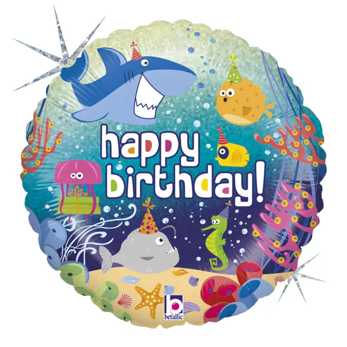 das-kost-mland-birthday-ocean-folienballon-46cm-holo image 1