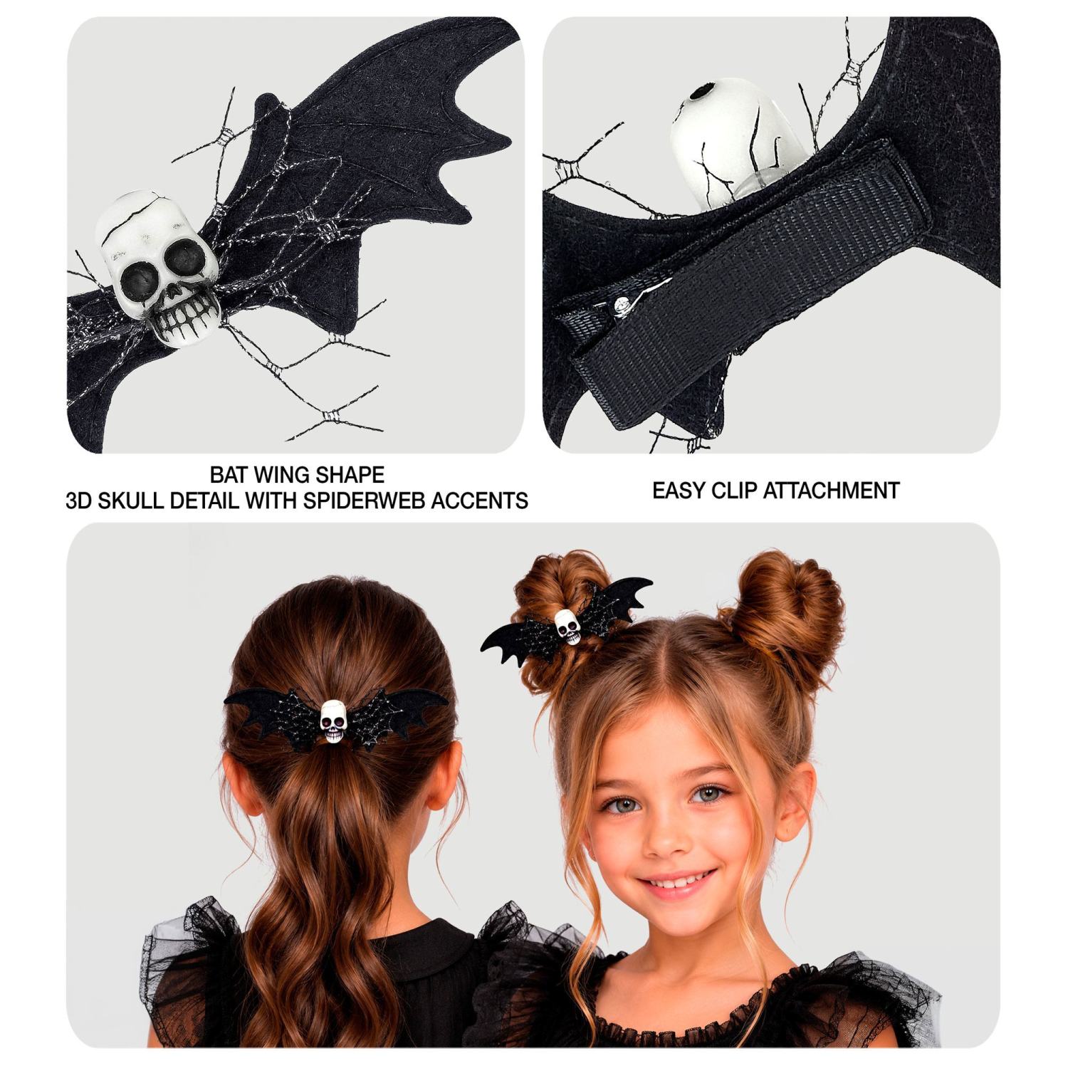 das-kost-mland-dekorationen-haarspange-fledermaus-totenkopf-schwarz image 4