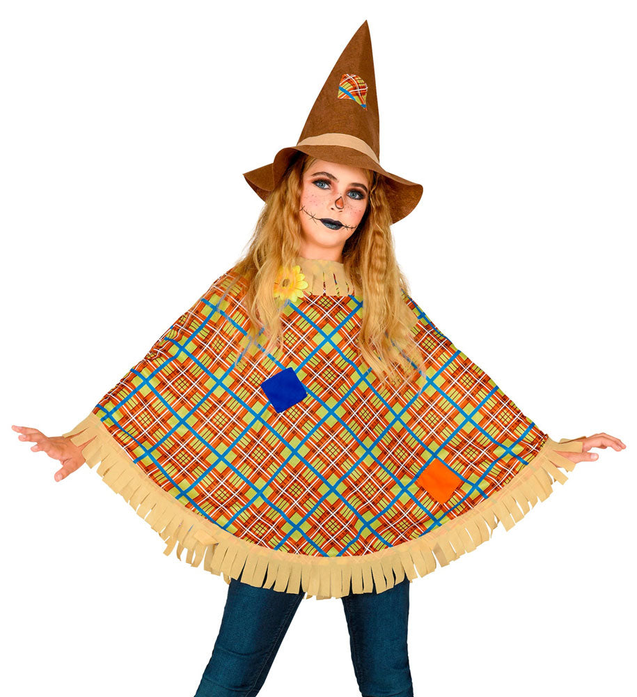 das-kost-mland-vogelscheuche-kost-m-kinder-poncho-hut image 2