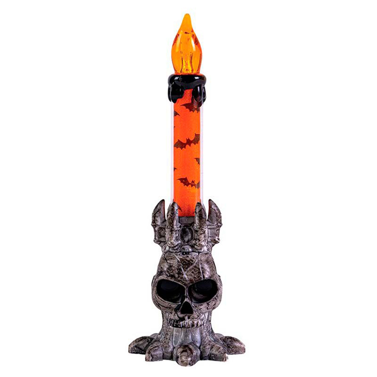das-kost-mland-halloween-kerzenst-nder-totenkopf-led-deko image 1