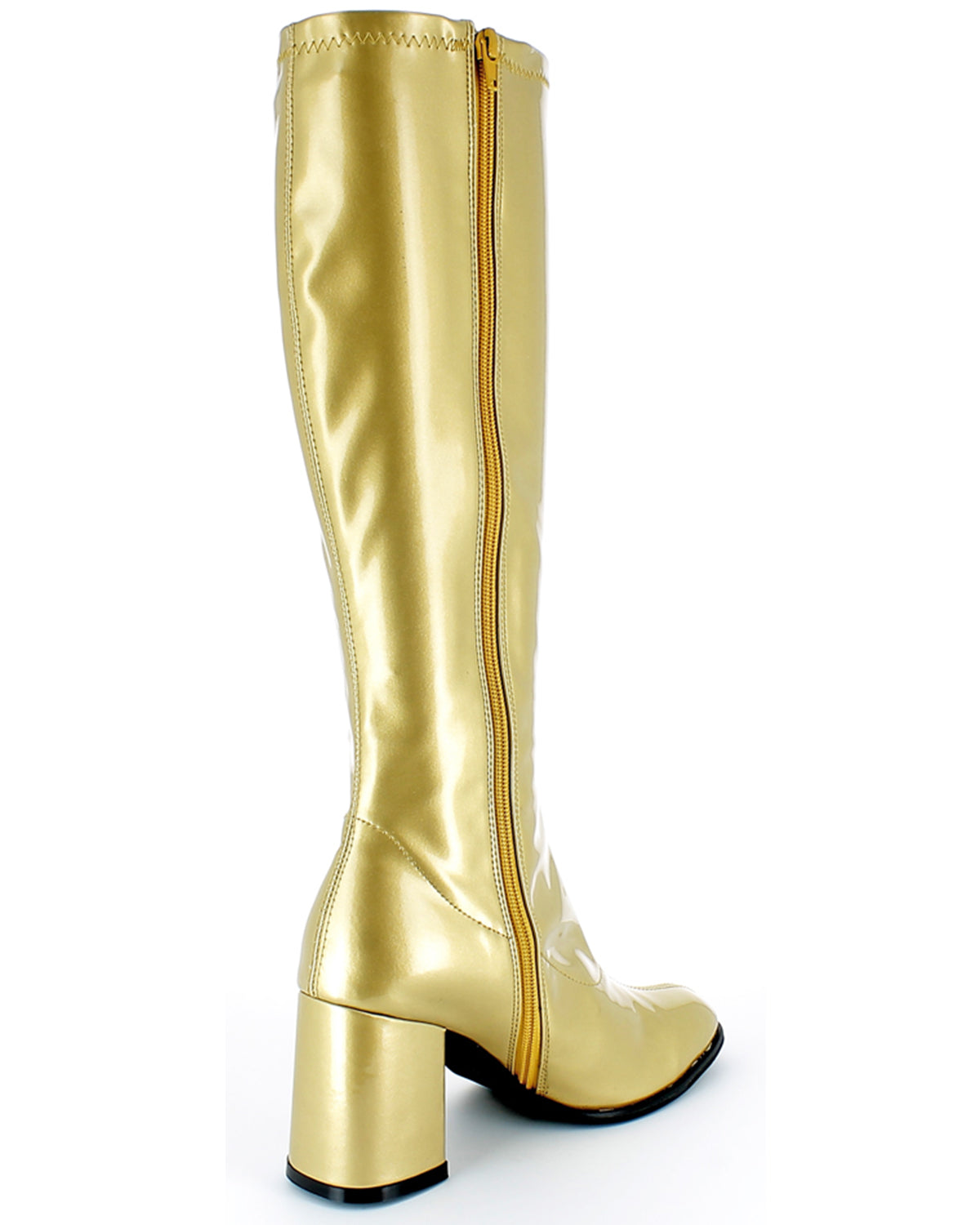 das-kost-mland-accessoires-gogo-retro-lackstiefel-damen-gold-blockabsatz image 6