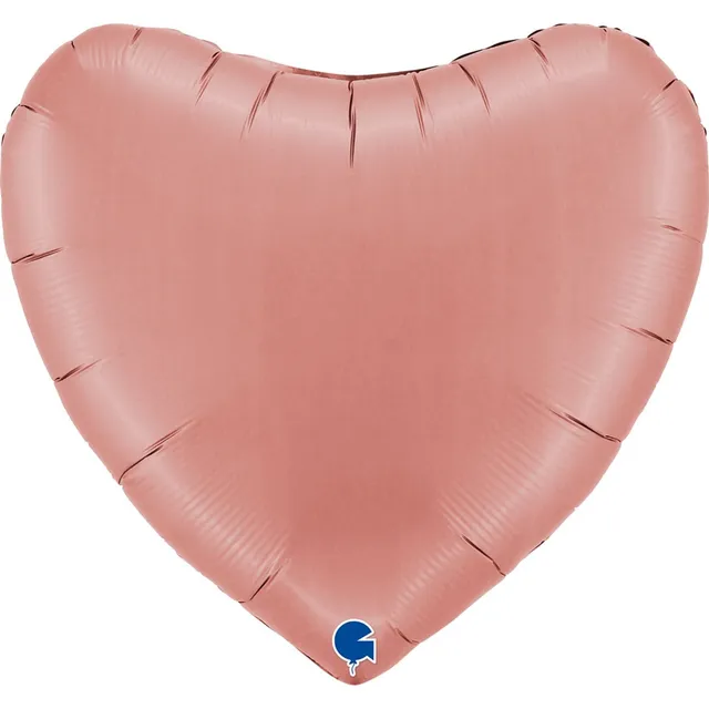grabo-folienballon-uni-herz-91-cm-rosegold-satin-folien-ballon image 1
