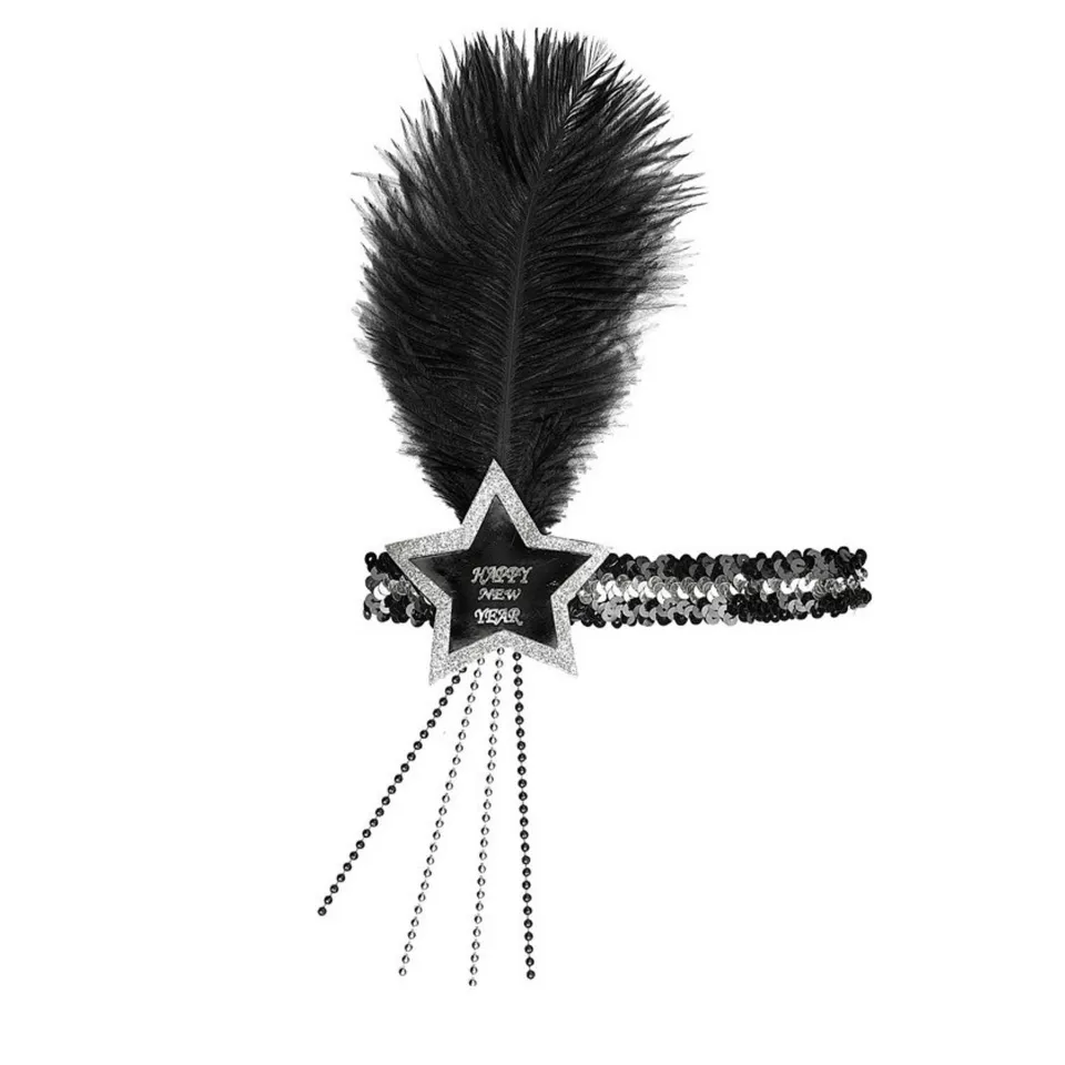 das-kost-mland-accessoires-charleston-stirnband-happy-new-year-silber image 1