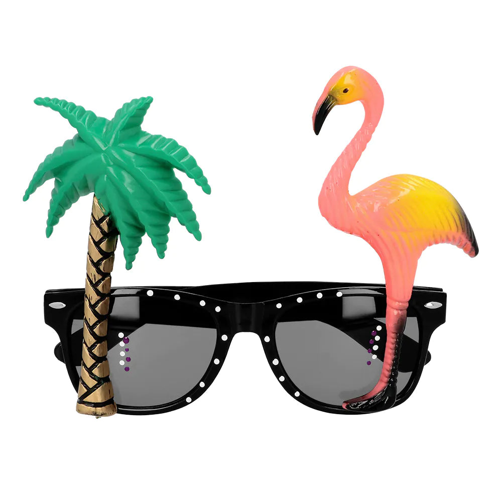 das-kost-mland-hawaii-partybrille-palme-flamingo-mehrfarbig image 2