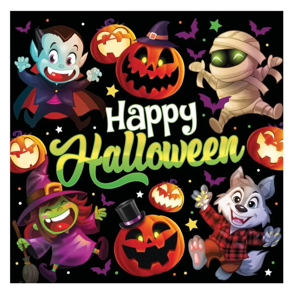 das-kost-mland-kleine-monster-halloween-servietten-20-stk image 1