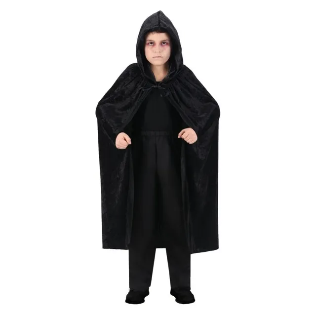 das-kost-mland-umhang-mit-kapuze-kinder-schwarz-120-cm image 1