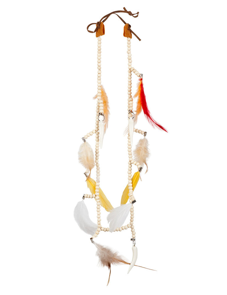 das-kost-mland-accessoires-indianerin-halskette-onacona-federn-50cm image 1