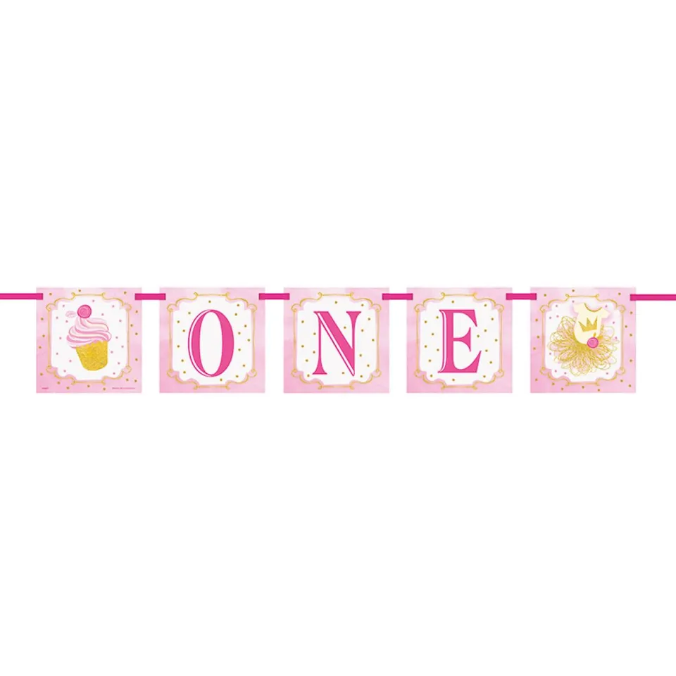 das-kost-mland-1st-birthday-folien-banner-one-pink-gold image 1