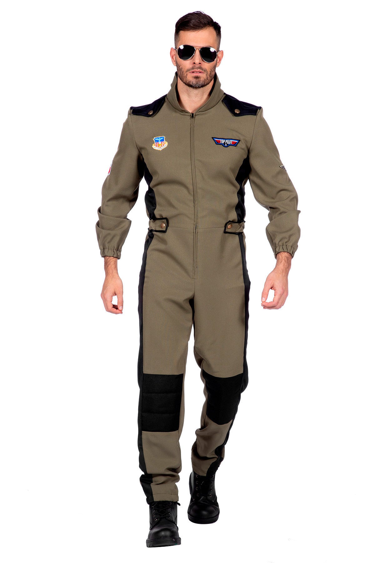 das-kost-mland-herren-top-pilot-kost-m-flieger-overall-olivgr-n image 1