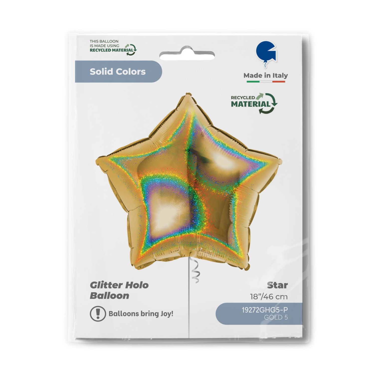 das-kost-mland-stern-folienballon-46cm-holo-gold-partydeko image 2