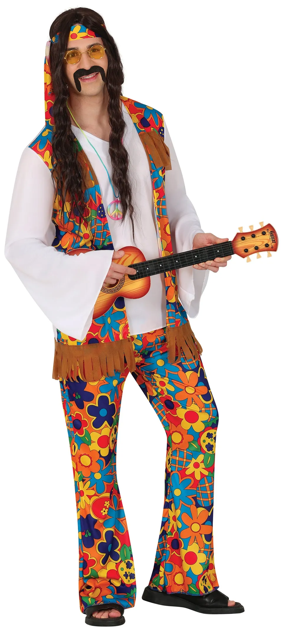 das-kost-mland-70er-hippie-flower-kost-m-herren-3-tlg-m-48-50 image 1