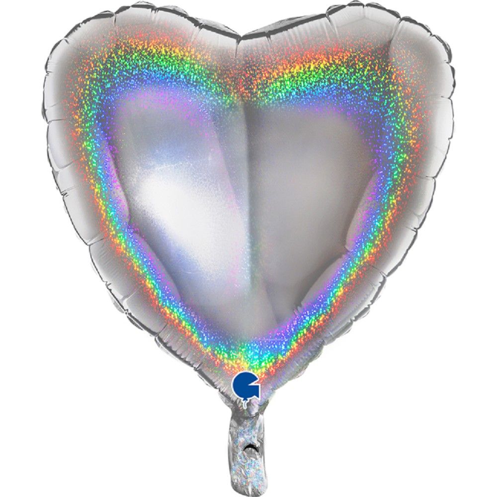 das-kost-mland-herz-folienballon-holo-silber-46-cm image 1