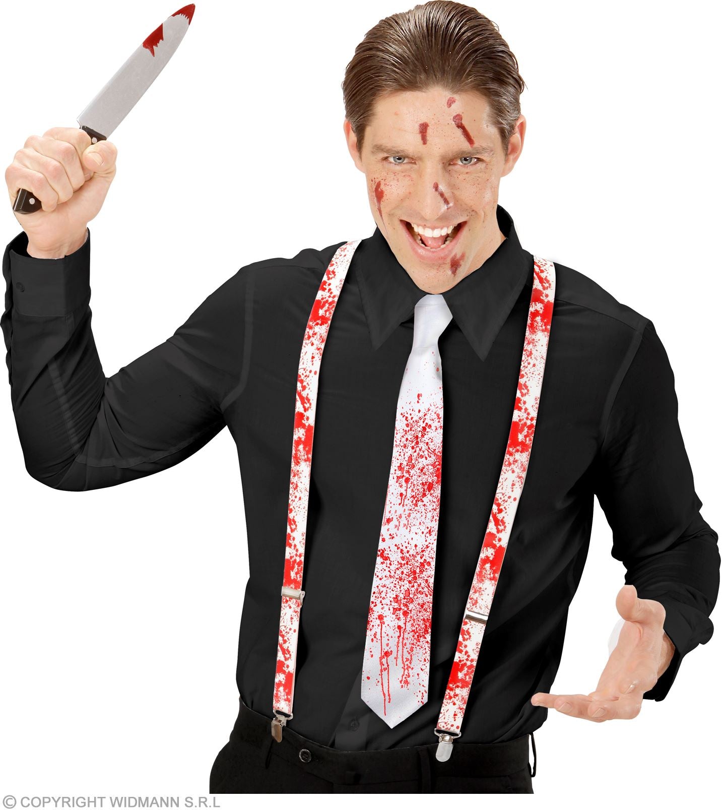 das-kost-mland-accessoires-blutverschmierte-krawatte-wei-rot image 2