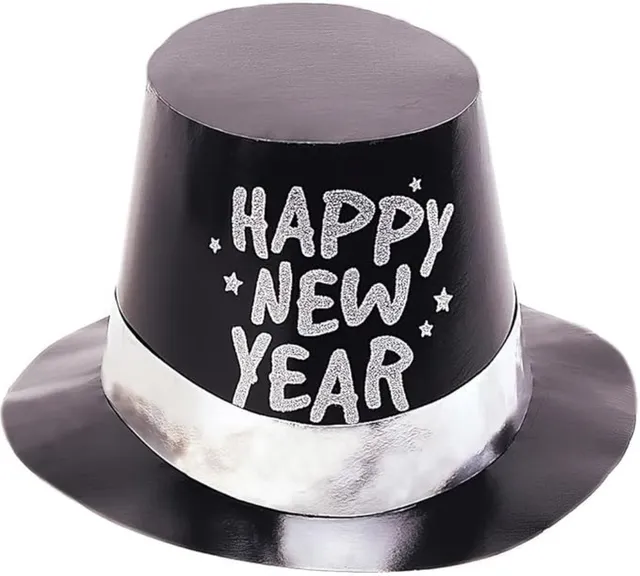 das-kost-mland-accessoires-partyhut-new-year-glitzer-schwarz image 1