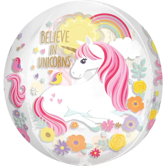 das-kost-mland-einhorn-orbz-folienballon-pink-38x40cm image 1