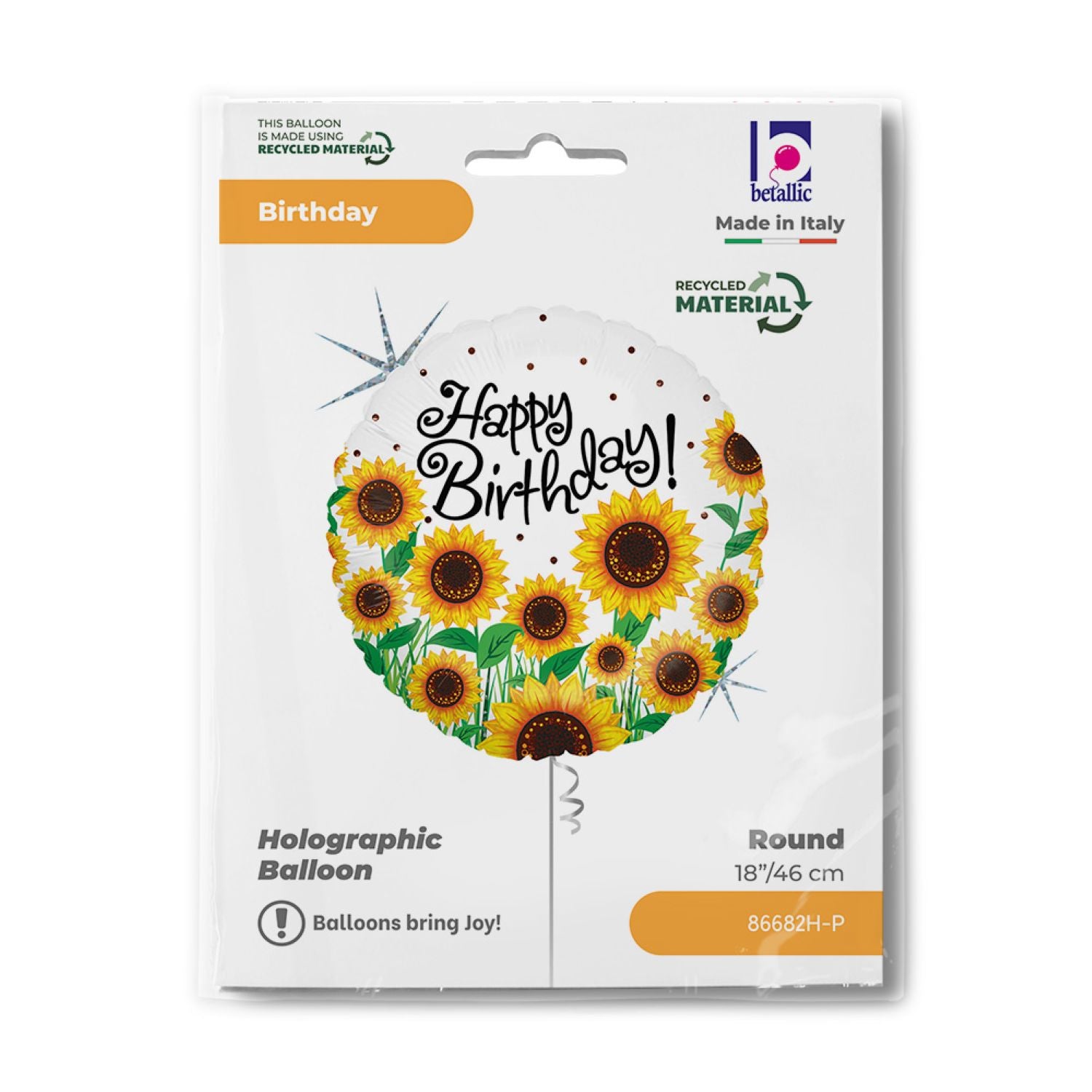 das-kost-mland-sonnenblumen-happy-birthday-folienballon-46-cm-holo image 2