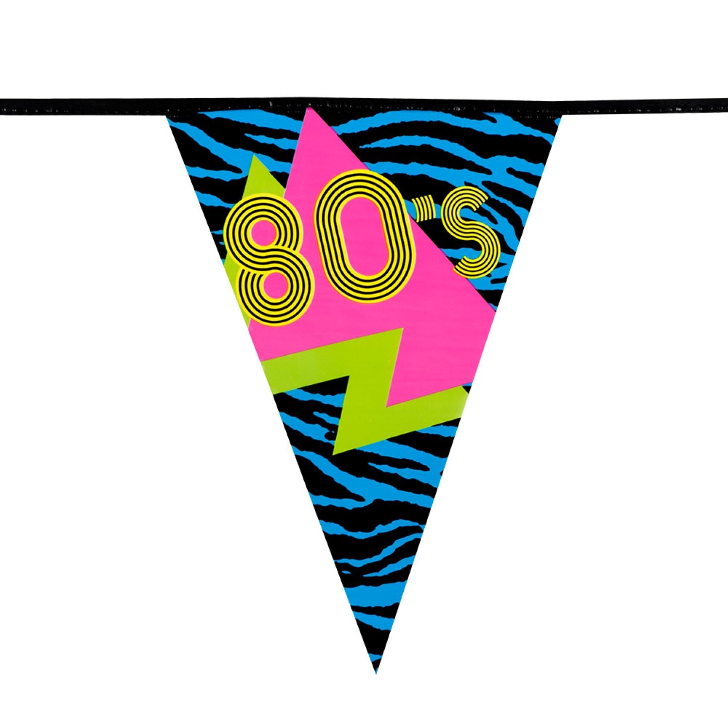 das-kost-mland-dekorationen-wimpelkette-80s-girlande-6m-neon image 3