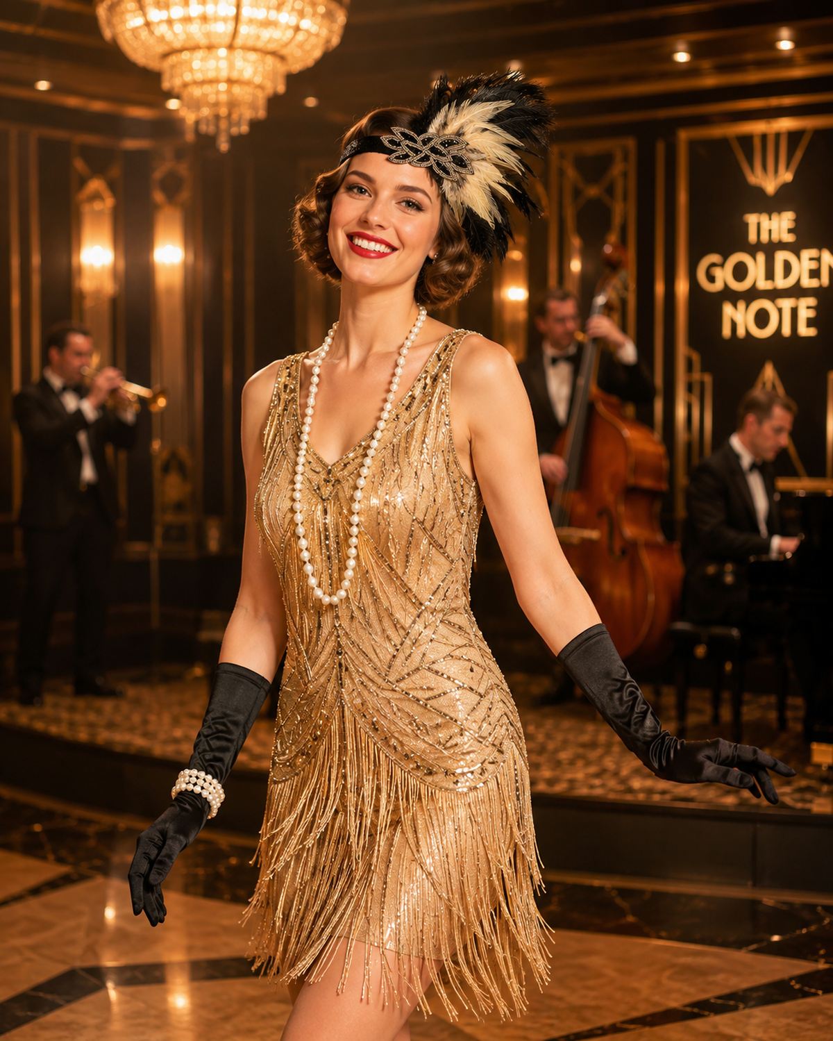 das-kost-mland-roaring-charleston-set-damen-5-tlg-schwarz-gold image 3