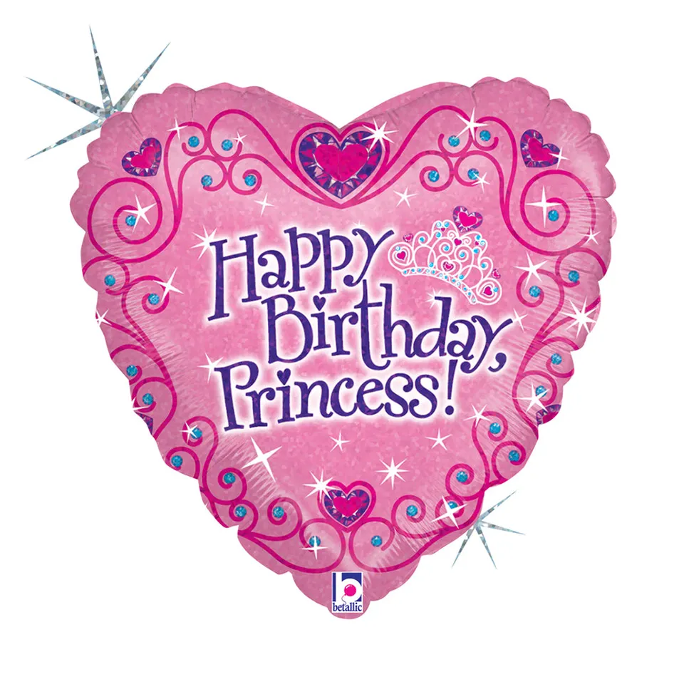 das-kost-mland-princess-tiara-herz-folienballon-46-cm image 1