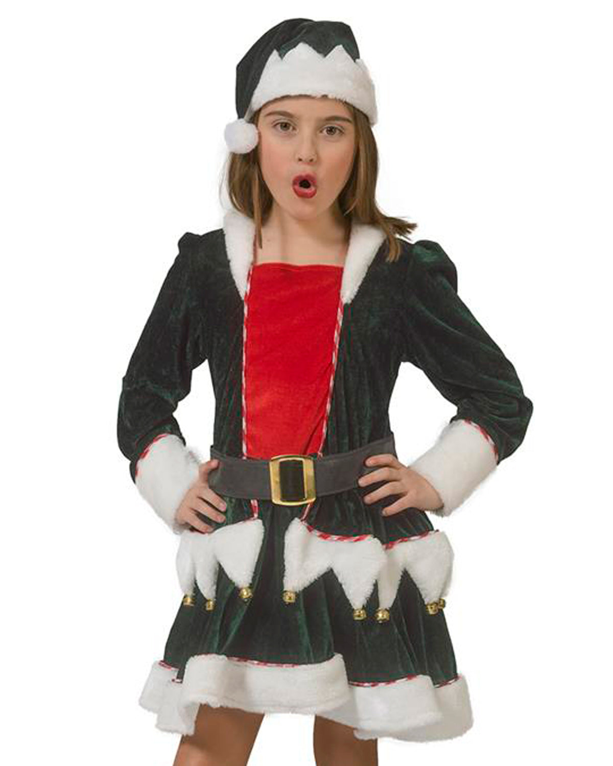 das-kost-mland-ginger-weihnachtselfen-kost-m-m-dchen-gr-n-rot image 1