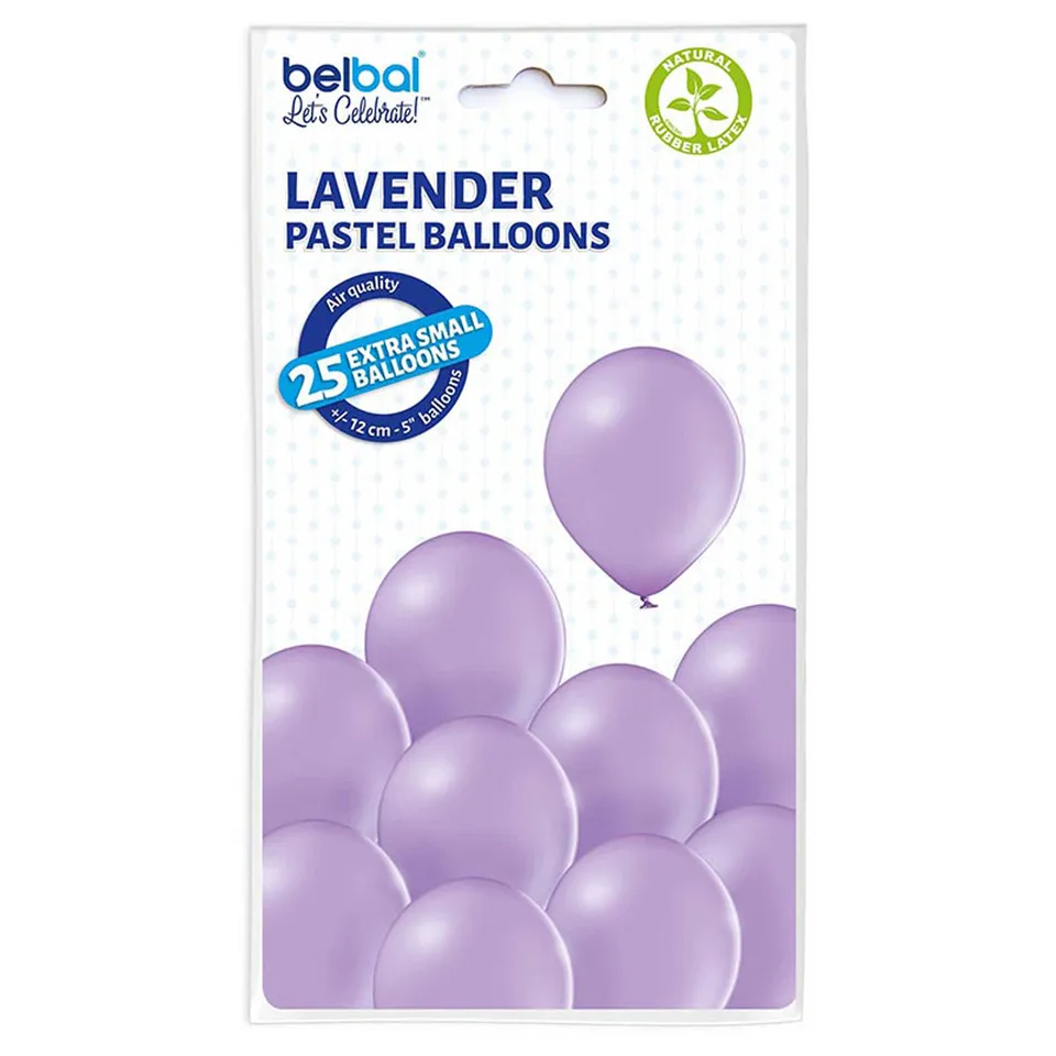 das-kost-mland-dekorationen-luftballons-25er-lavendel-12cm-latex image 1