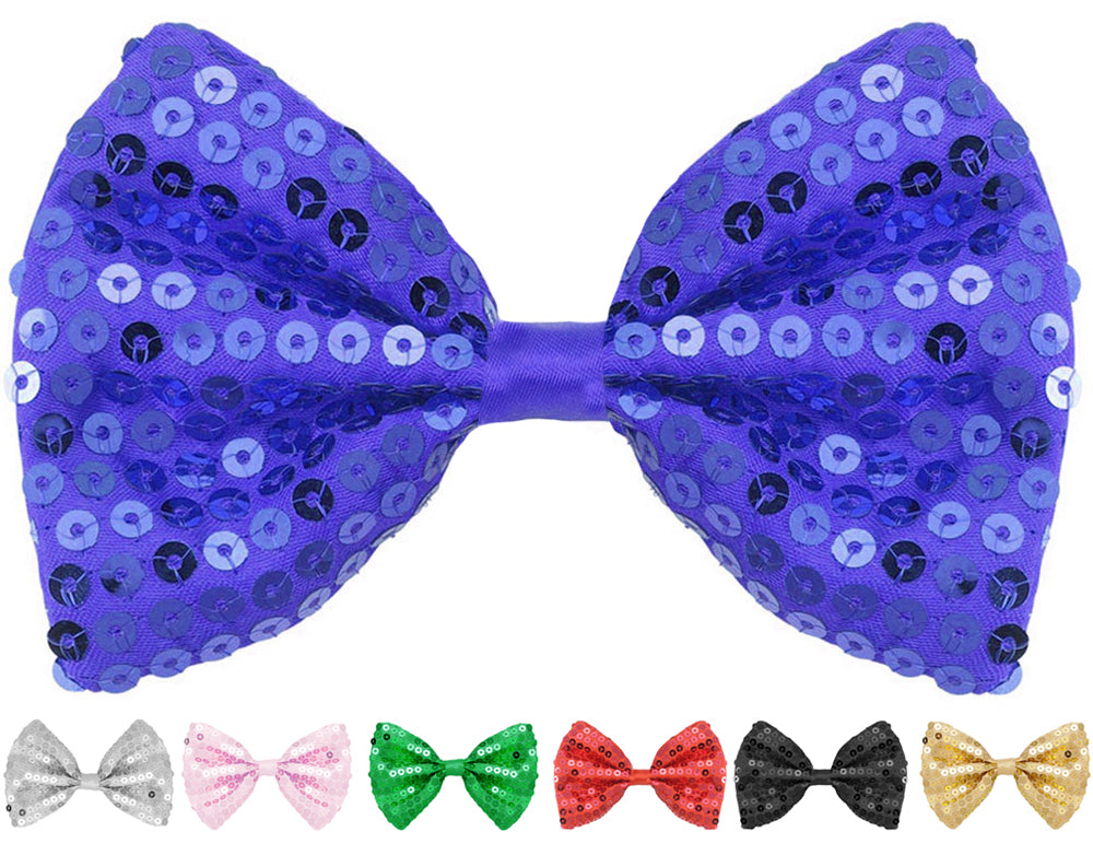 das-kost-mland-pailletten-fliege-glitzer-show-disco-blau image 1