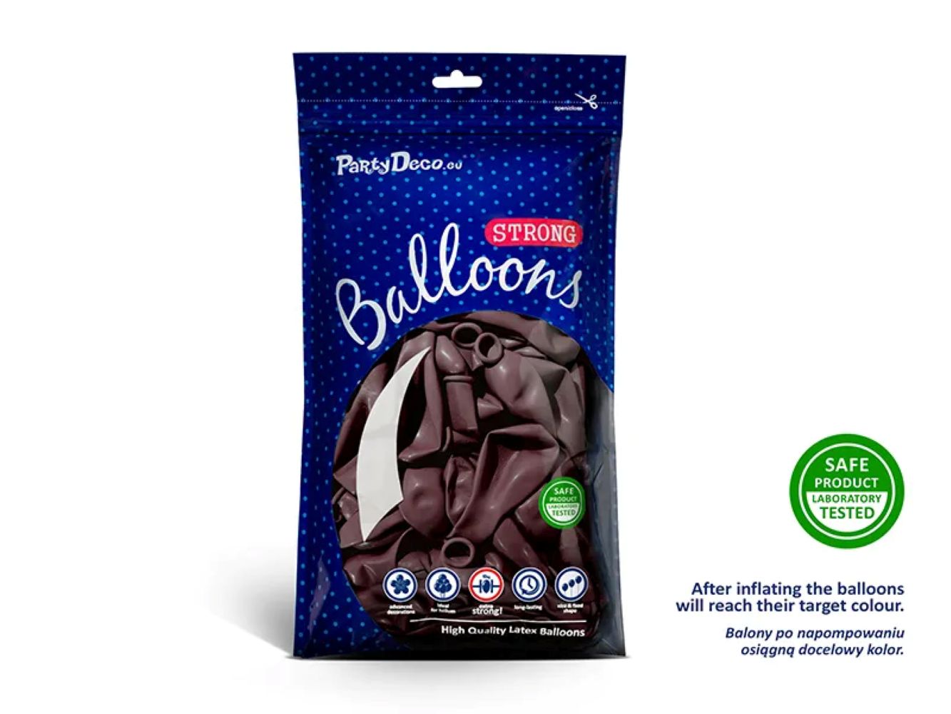 das-kost-mland-dekorationen-luftballons-uni-metallic-50-stk-30-cm-braun image 2