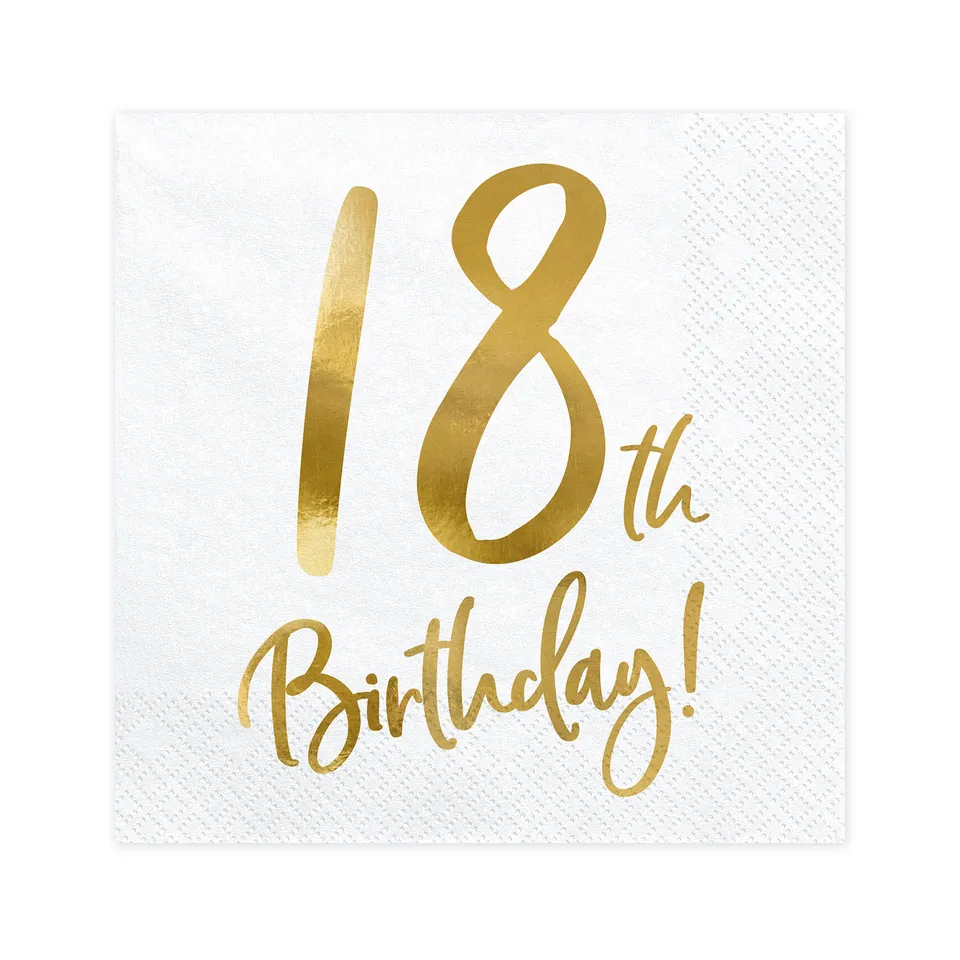das-kost-mland-servietten-birthday-gold-18-20-stk-33cm image 1