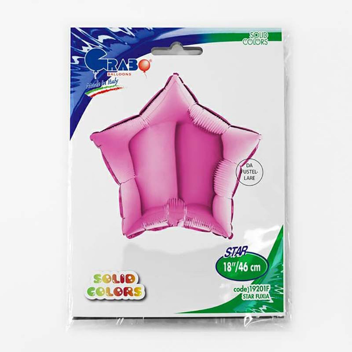 das-kost-mland-stern-folienballon-uni-fuchsia-46-cm image 2