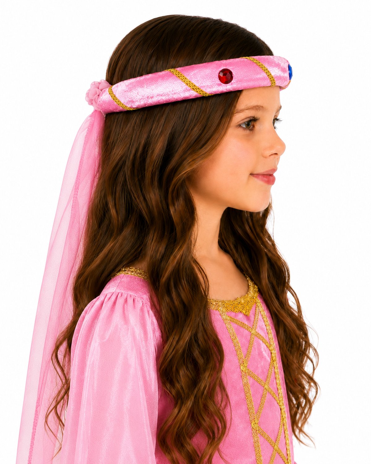 rosalin-mittelalter-haarband-mit-schleier-pink-f-r-m-dchen image 5