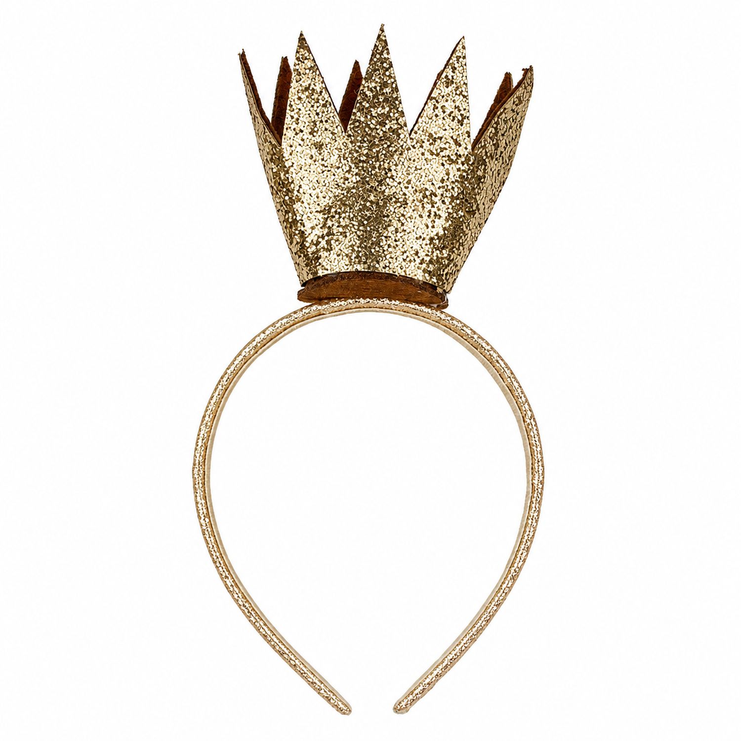das-kost-mland-haarreif-goldene-glitzer-krone-prinzessin image 3