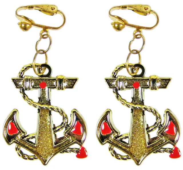 das-kost-mland-matrosin-sailor-clip-ohrringe-gold image 1