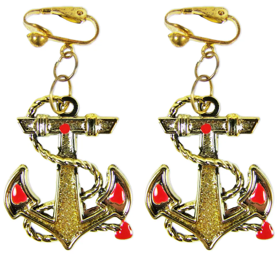 das-kost-mland-matrosin-sailor-clip-ohrringe-gold image 1