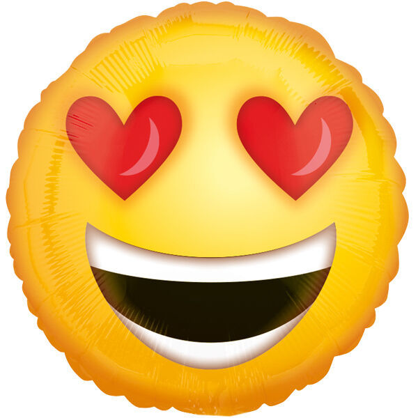 das-kost-mland-folienballon-love-emoticon-43cm-gelb image 1